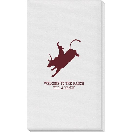 Bull Rider Linen Like Guest Towels